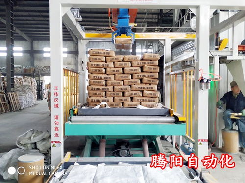 肥料全自动码垛机是针对袋装行业的袋子进行码垛
